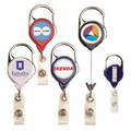 Carabiner Retractable Badge Reel w/ Belt Clip (Label Only)